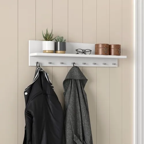 Современная настенная вешалка Rani P1 для пальто белая M2 | Дом и сад