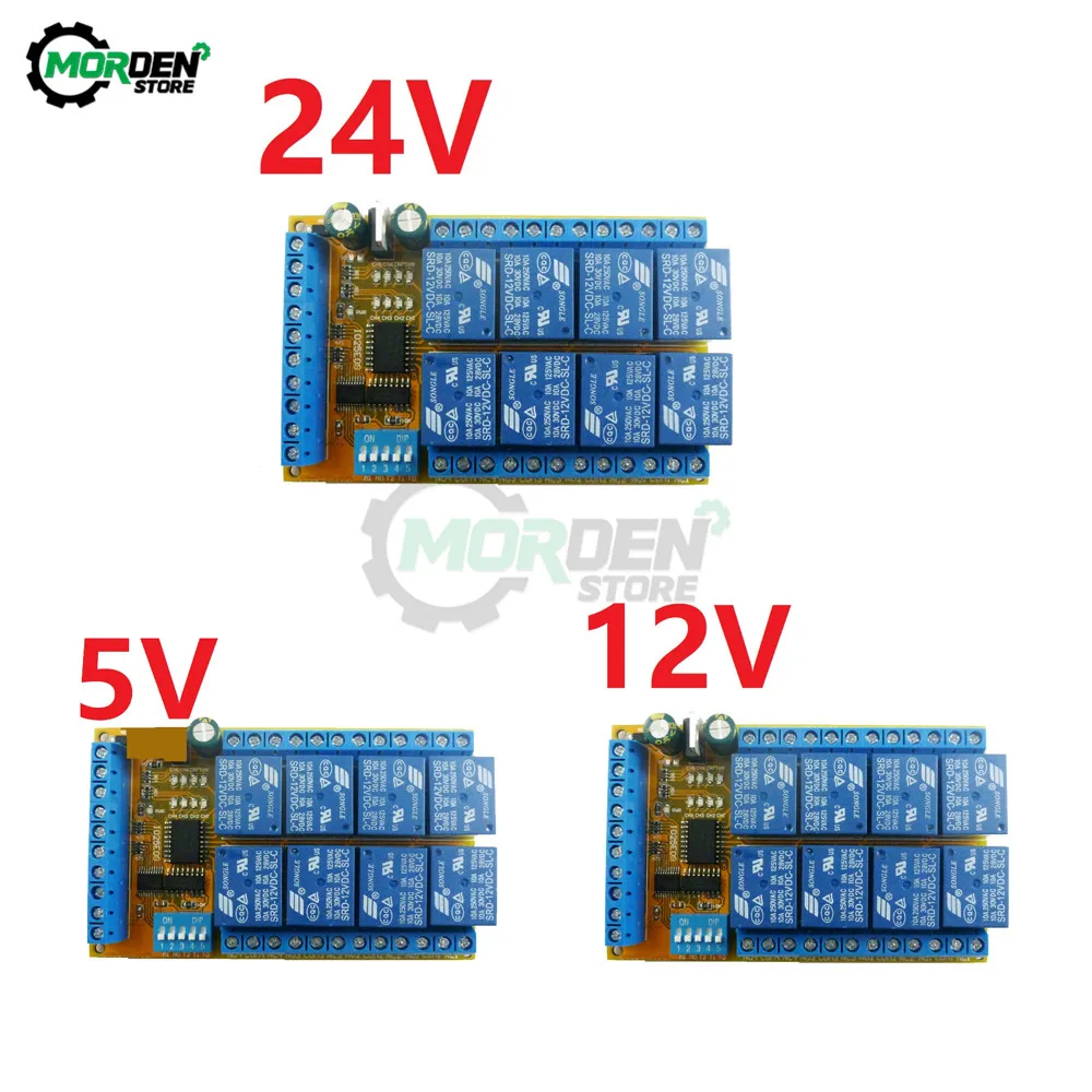 

8-канальный DIP-переключатель, модуль реле задержки, ТРИГГЕРНАЯ защелка, бистабильная защелка, кондиционер l DC 5 в 12 В 24 В, источник питания