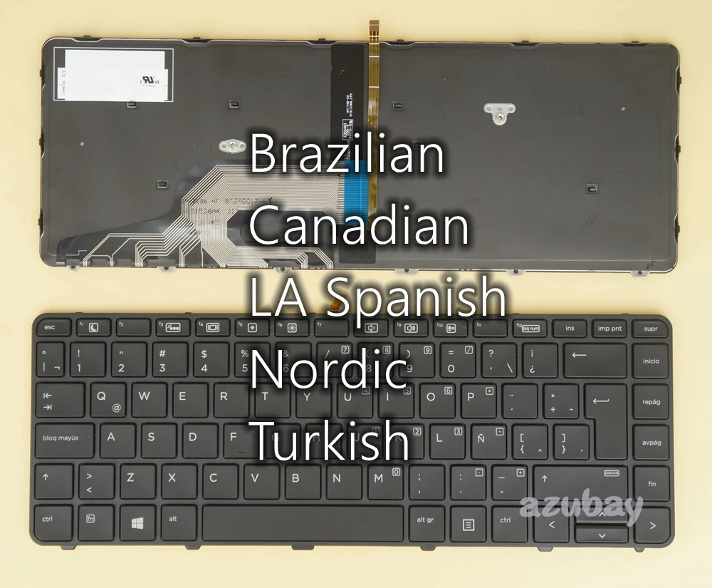 Бразильская канадская испанская Скандинавская Турецкая клавиатура с подсветкой