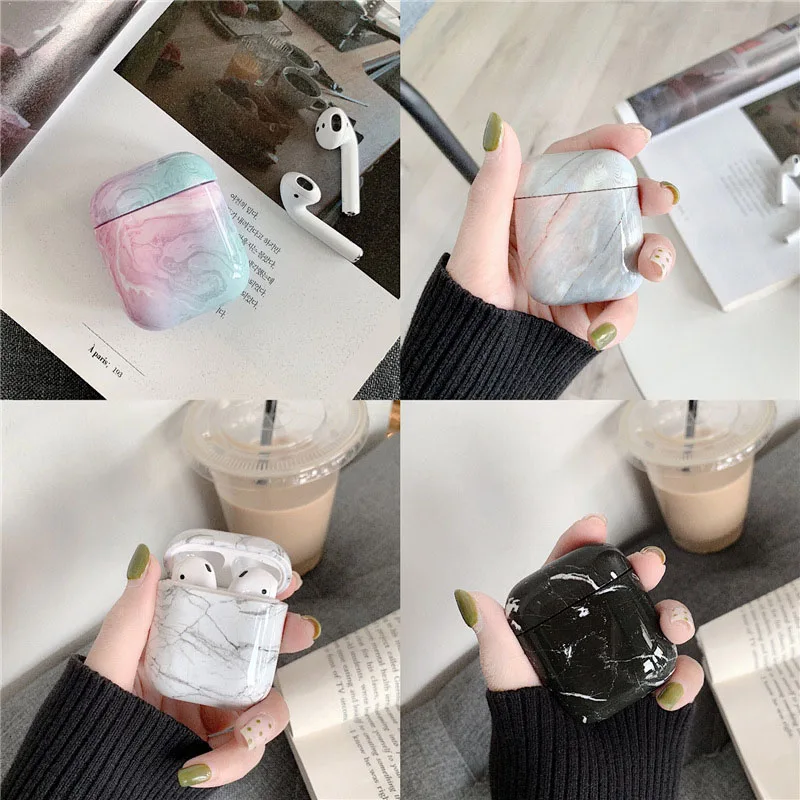 

Marble AirPods 1 2 pro protective cover Apple earphone charging box shell anti-fall applicable iphone wireless bluetooth
