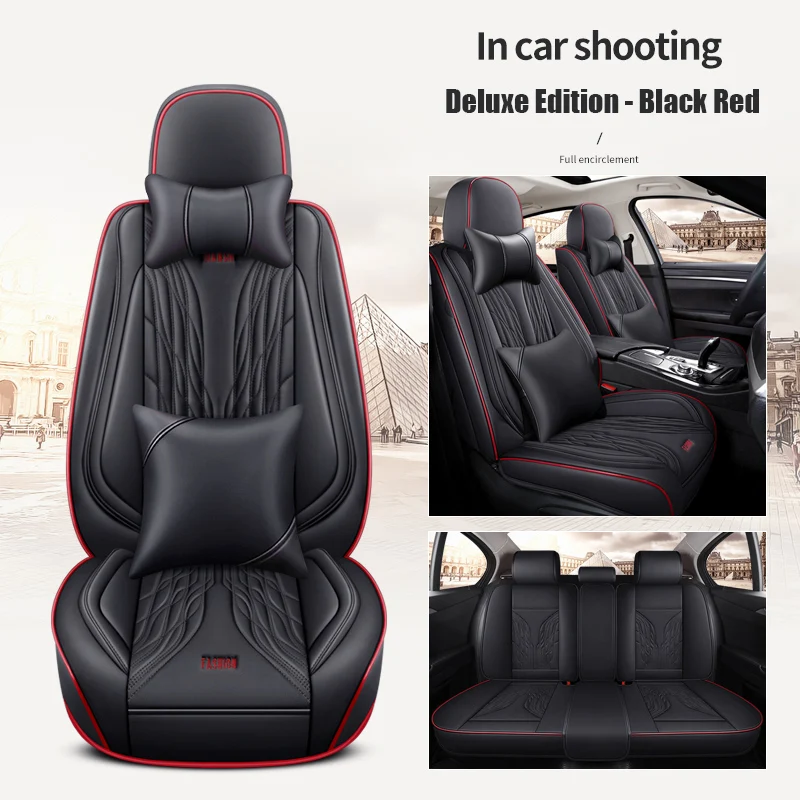 

WLMWL Leather Car Seat Cover for Fiat all medels 500 500L 2007-2014 punto Bravo Viaggio Freemoauto car accessories