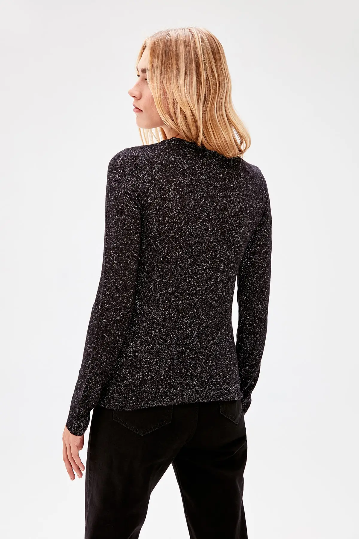 Трикотажный Свитер Trendyol Black Lurexli TWOAW20ZA0039| |