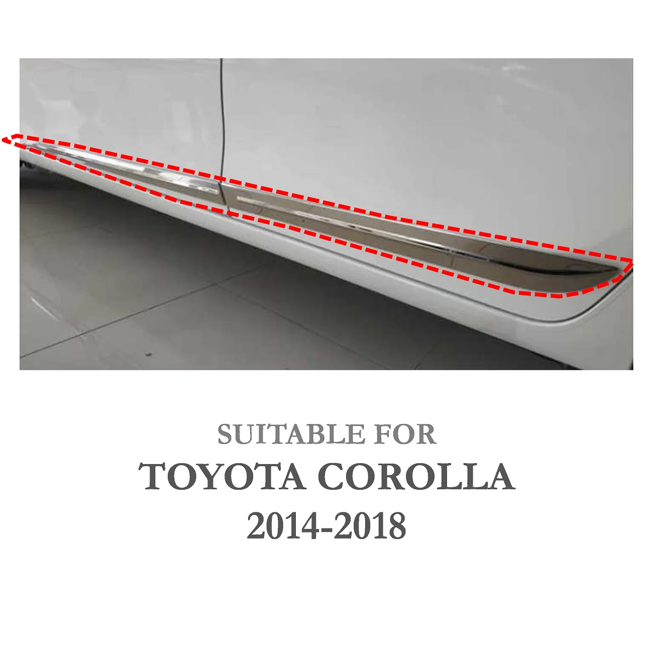 Хромированный аксессуар для боковой двери автомобиля Toyota Corolla 2014 ~ 2018