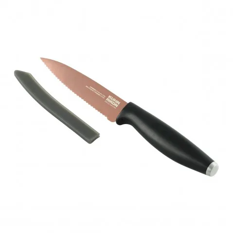 Нож универсальный Kuhn Rikon Professional Titanium зубчатое лезвие Rosegold | Дом и сад