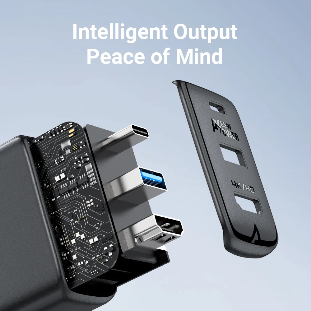 acefast portable gan 65w fast charger 4k60hz hdmi compatible tv docking station for switch 3ports type c qc3 0 notebook charger free global shipping