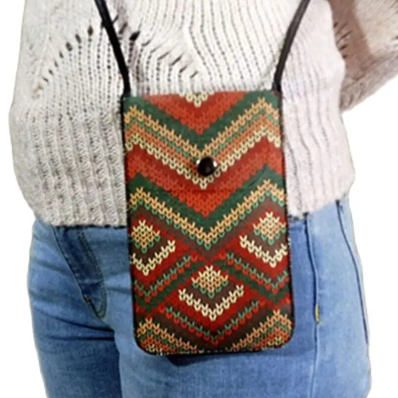 

Женская сумка через плечо для сотового телефона и аксессуаров для макияжа, держатель для ежедневного использования, мини-органайзер на пле...