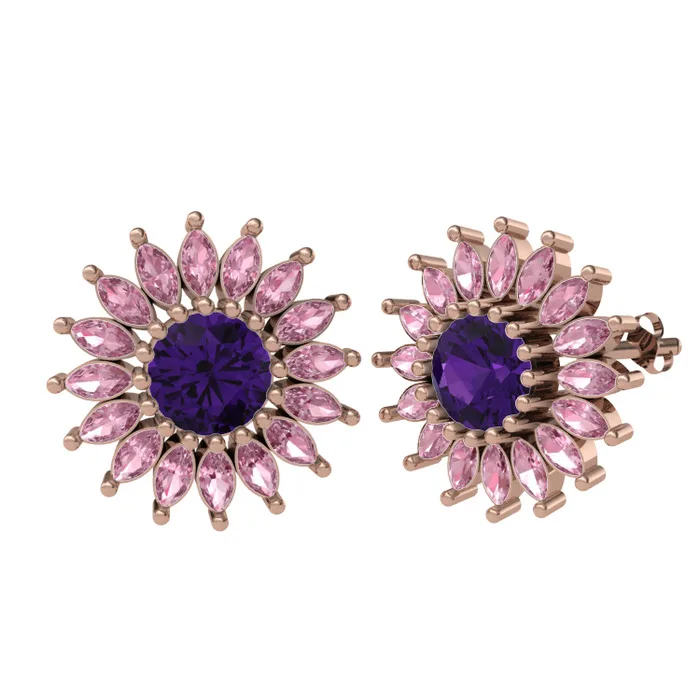 

Love of Green Quartz Daisy earrings silver with gold plated and rose gold plated options with 16 stone options