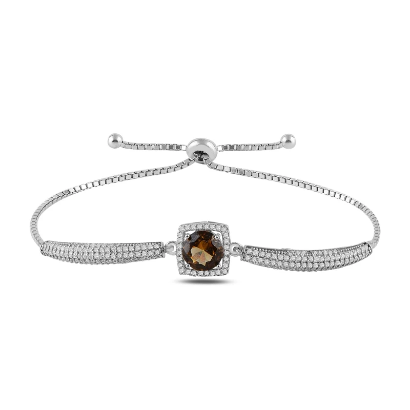 

Silver 925 Sterling Zultanite & Zircon Crystal Elevator Bracelet