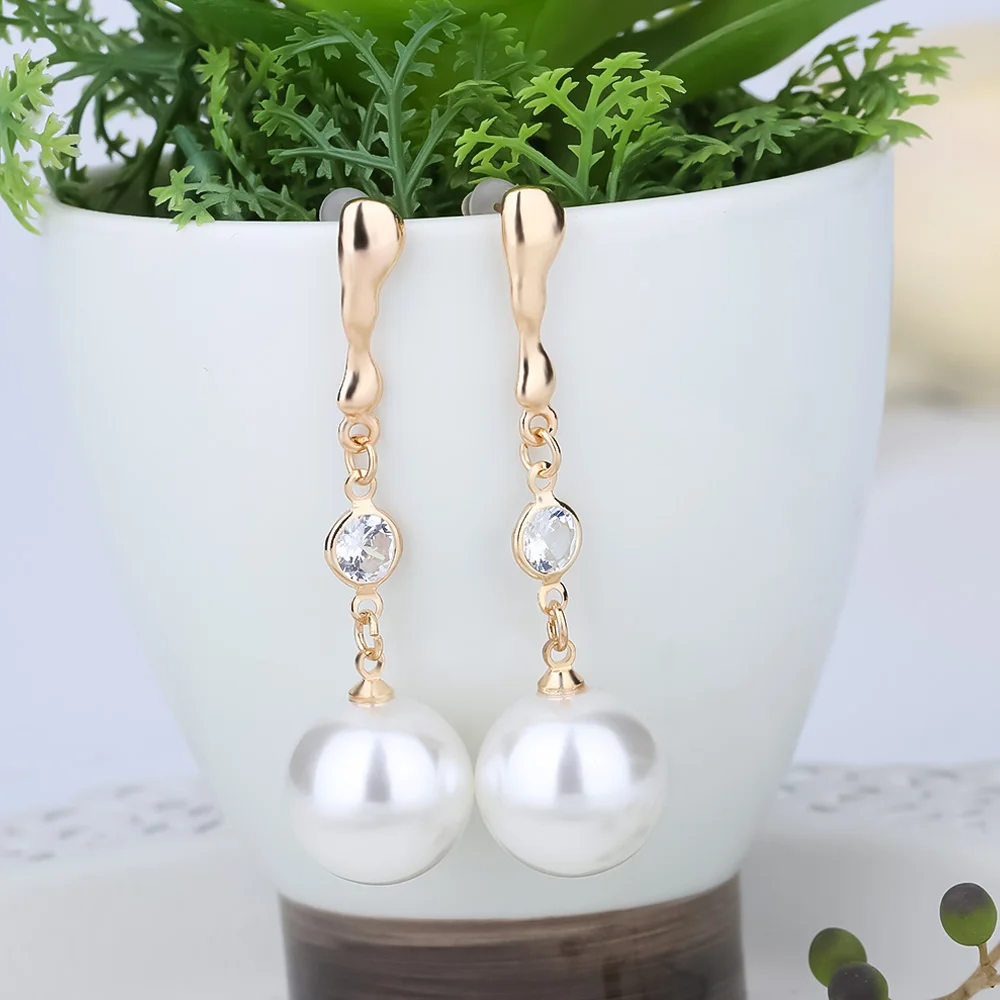 EPI белый натуральный пресноводный барочный жемчуг богемные серьги 925 пробы