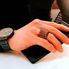 Мужское кольцо из стерлингового серебра 925 пробы, с покрытием из лакированного лаком, мужские подарочные аксессуары из настоящего натурального камня, модные ювелирные изделия высокого качества