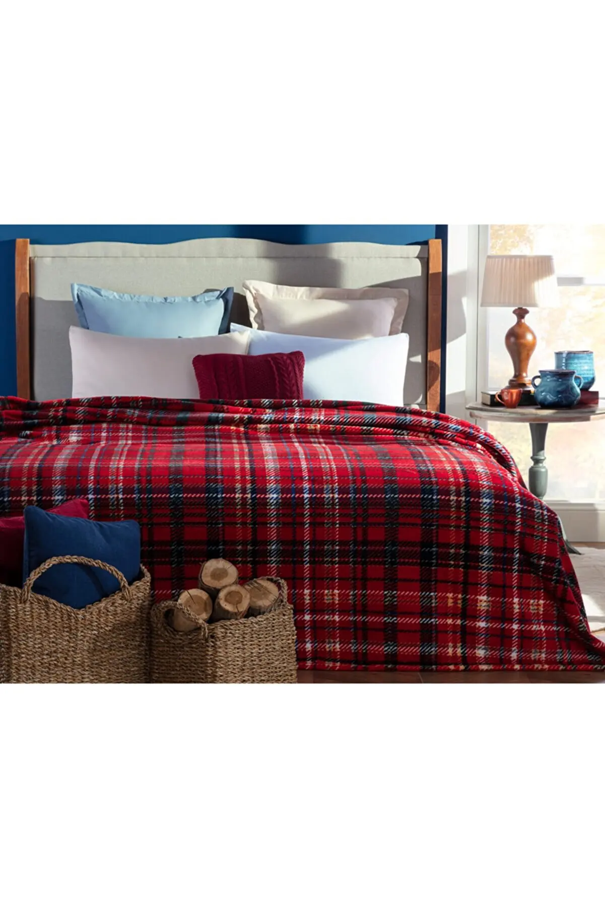 

Tek Personality Printed Welsoft Blanket-Red-High Quality-Home-Bed-Room-Camping-Single personality-Polyester-New