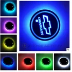 Универсальный светодиодный подстаканник для автомобиля с логотипом Шевроле, RGB светильник, коврик для напитков, 1 шт.