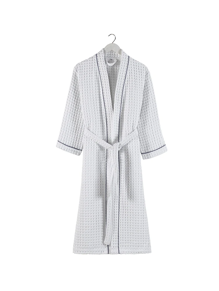 

Kimono Bathrobes for Women and Men 100% Turkish Cotton Premium Quality Waffle Bathrobe Bath Towels Spa Sauna Gym Women's Kimono