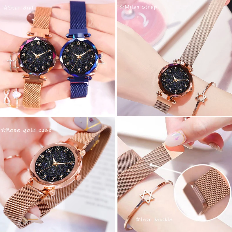 Luxury Women Watches Magnetic Starry Sky Female Clock Quartz Wristwatch Fashion Ladies Wrist Watch reloj mujer relogio feminino | Наручные