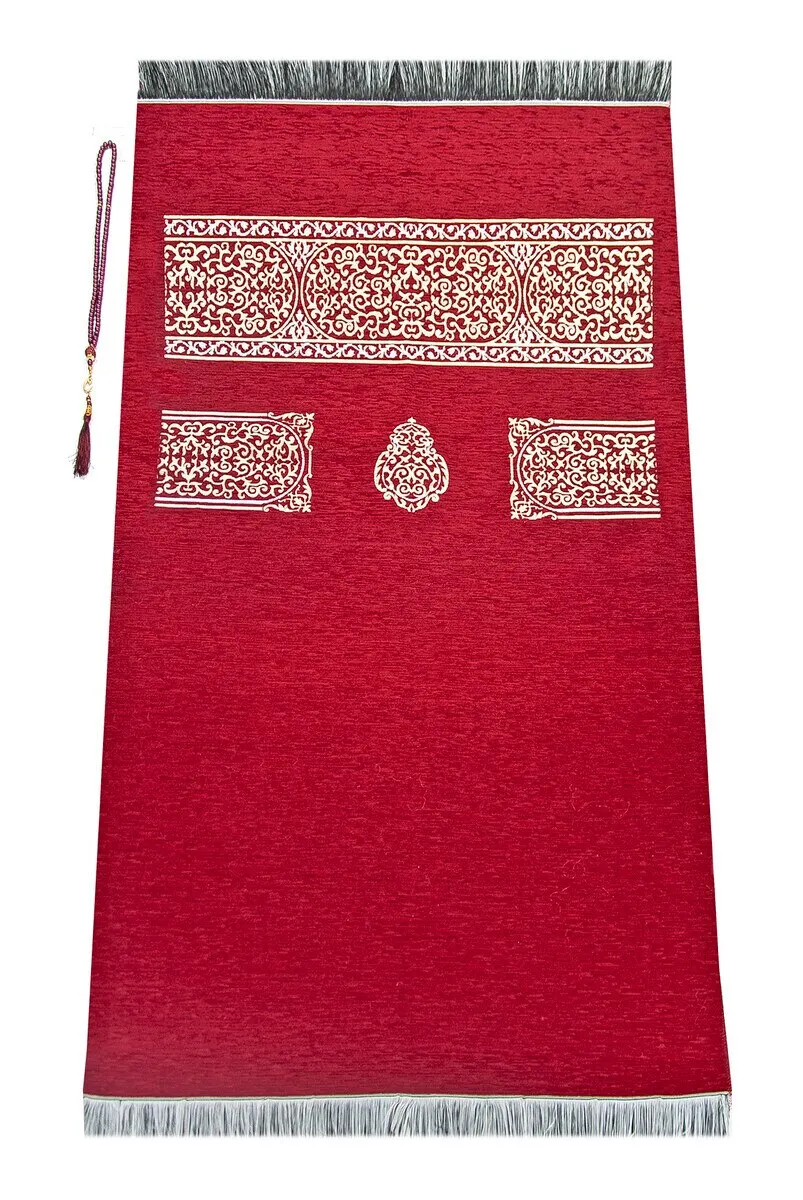WONDERFUL Gift Ultra Plus Kaaba Cover Prayer Rug Claret in Red color. | Дом и сад