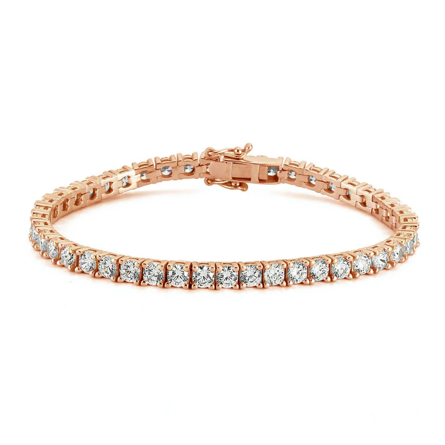 

Valori Jewels 7.1 Carat, Zirconia White Gemstone, Rose Gold Plated, Tennis Bracelet