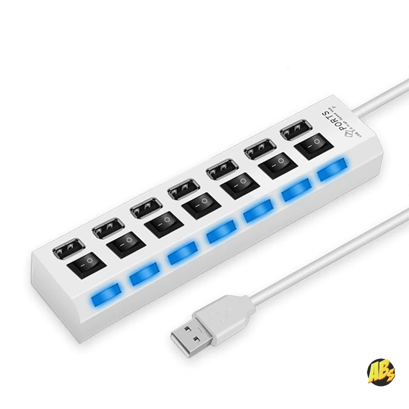 USB 2.0 Hub Multi Splitter Use Power Adapter 4/7 Port Multiple Expander with Switch for PC laptop accessories hub macbook High Speed Converter on/off