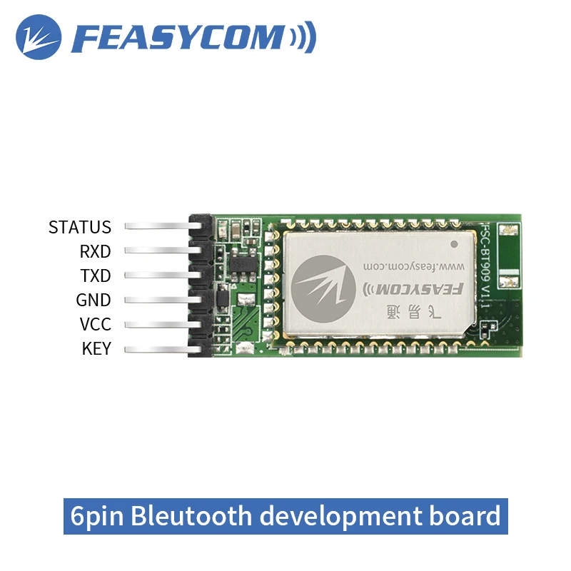 Feasycom-Módulo de puerto serie de 6 pines, placa de desarrollo, bluetooth 4,2, módulo amplificador CSR8811, transmisión de datos de largo alcance