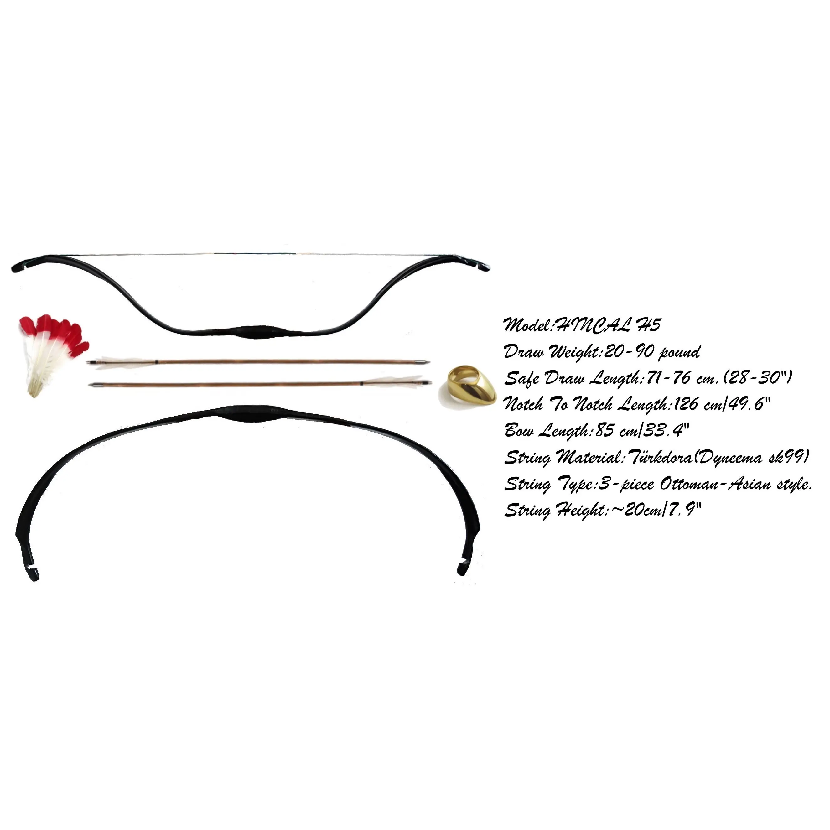 Профессиональный лук и турецкий лошадиный Рекурсивный традиционный