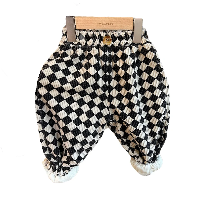 

2021 New Baby Boys Winter Warm Pants Kids High Quality Clothing Leggings Children Trousers Windproof Velvet Pants For Girls