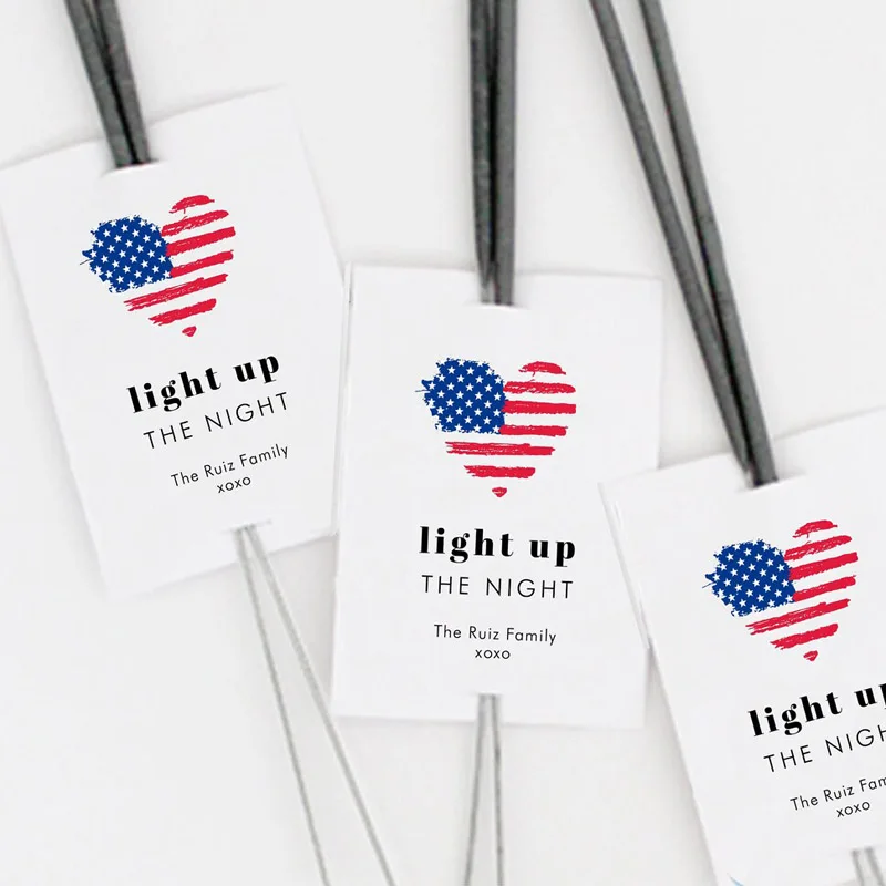 100 шт. светящиеся/блестящие палочки бирки Персонализированные Свадебные