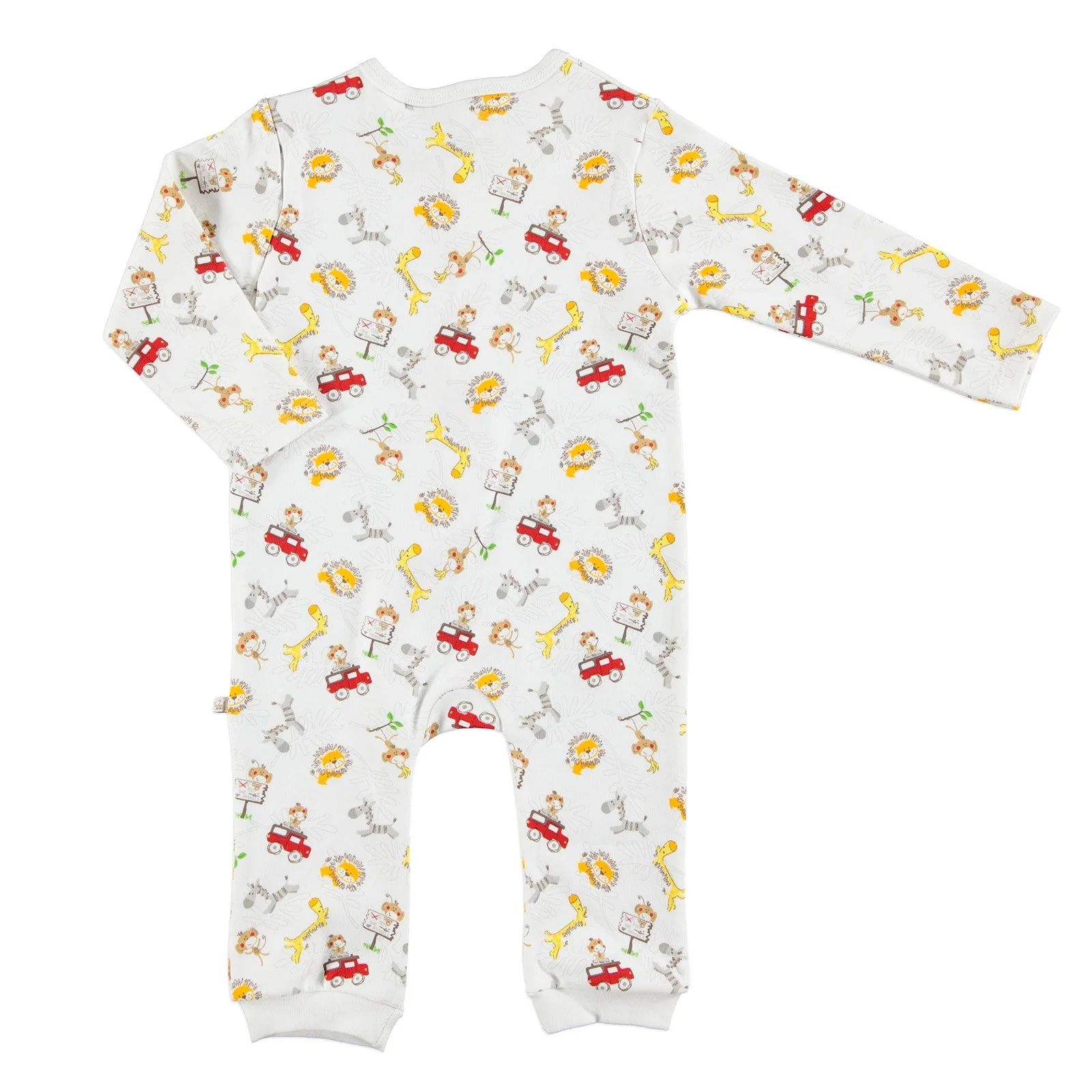 Комбинезон на молнии в рубчик с изображением счастливых животных ebebek For My Baby| |