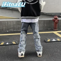 cross men jeans casual pants youth appliques womens trousers printed man trendyol 2022 trends clothes streetwear baggy mens