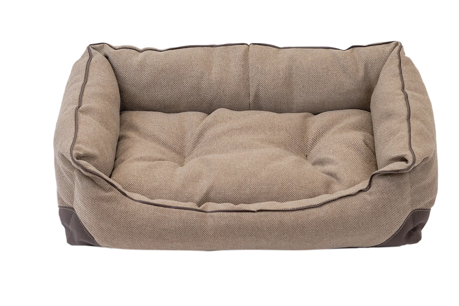Лежанка прямоугольная с подушкой и окантовкой № 1 pettails fusion 55x40x18 см | Дом сад