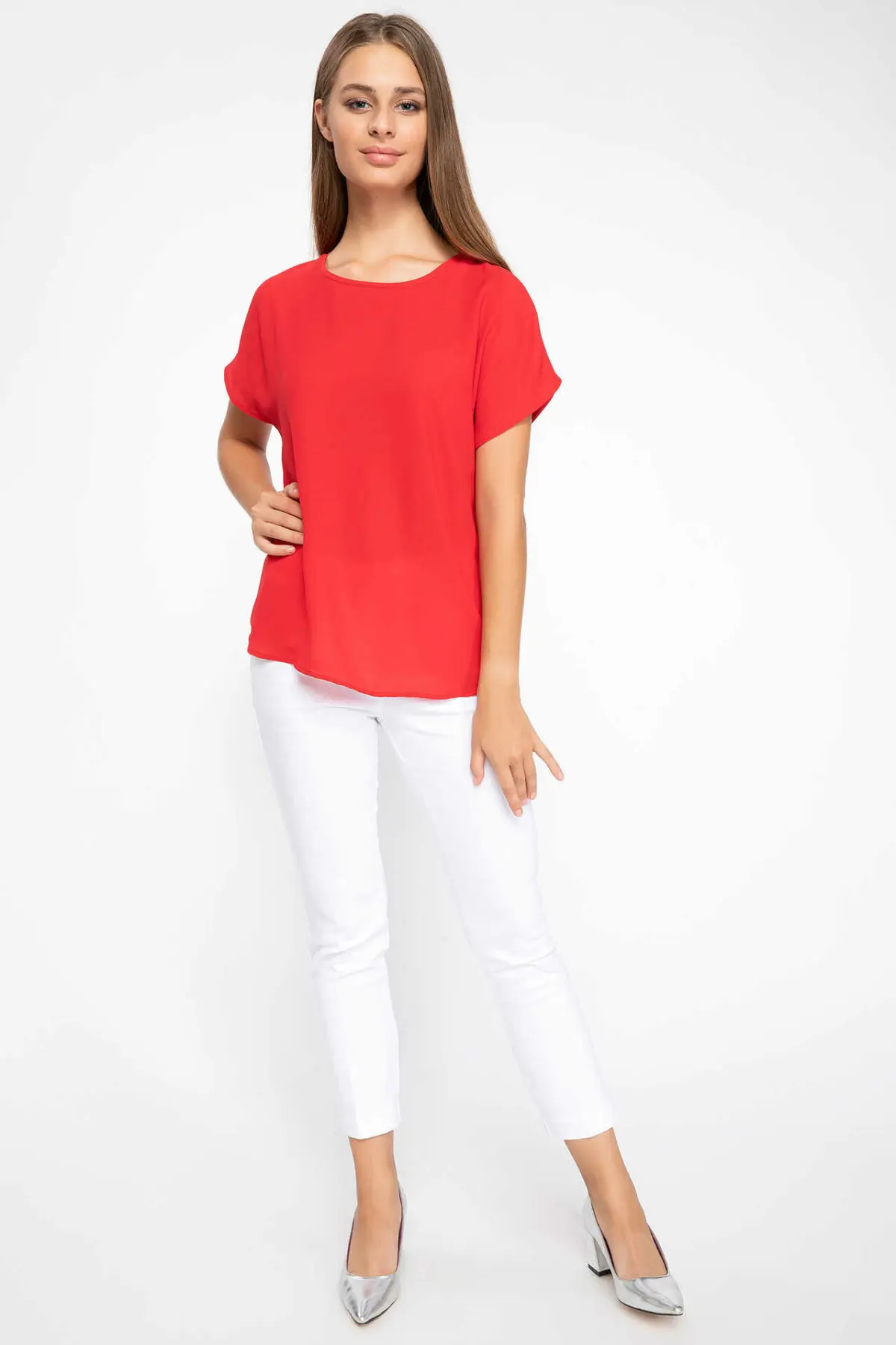 DeFacto женская футболка с коротким рукавом рисунком для женщин | Женская одежда