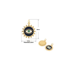 sunflower evil eye pendant explosive fashion personality eye element jewelry diy bracelet necklace jewelry making supplies