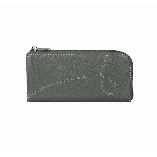 портмоне женское 100% натуральная зерненная фактура кожа PL 131 PM-DGR темно-зеленый