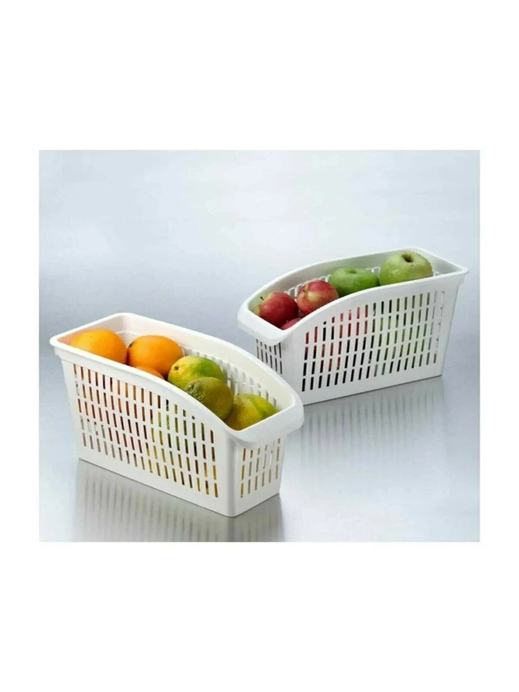 

4Pcs Refrigerator Organizer Basket Container Plastic Storage Box Storage Food Storage Basket Multifunctional Good Quality
