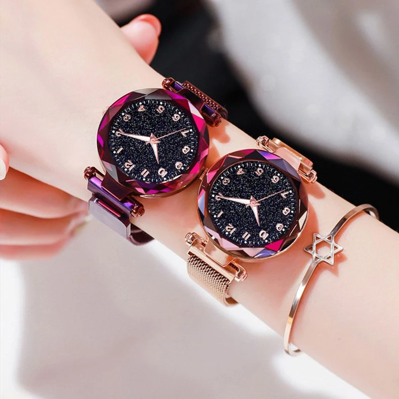 Luxury Women Watches Magnetic Starry Sky Female Clock Quartz Wristwatch Fashion Ladies Wrist Watch reloj mujer relogio feminino | Наручные