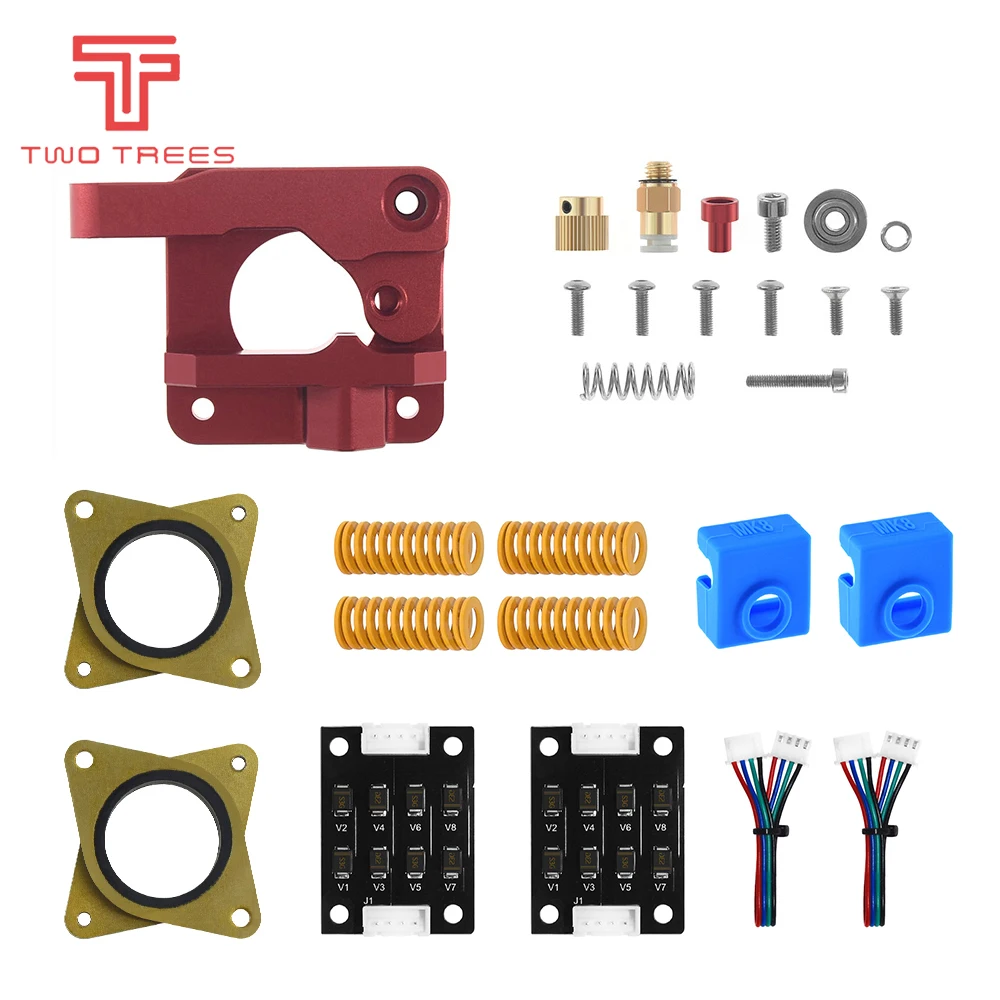 Экструдер для 3D принтера с двумя деревьями MK8 обновленный комплект пружинного