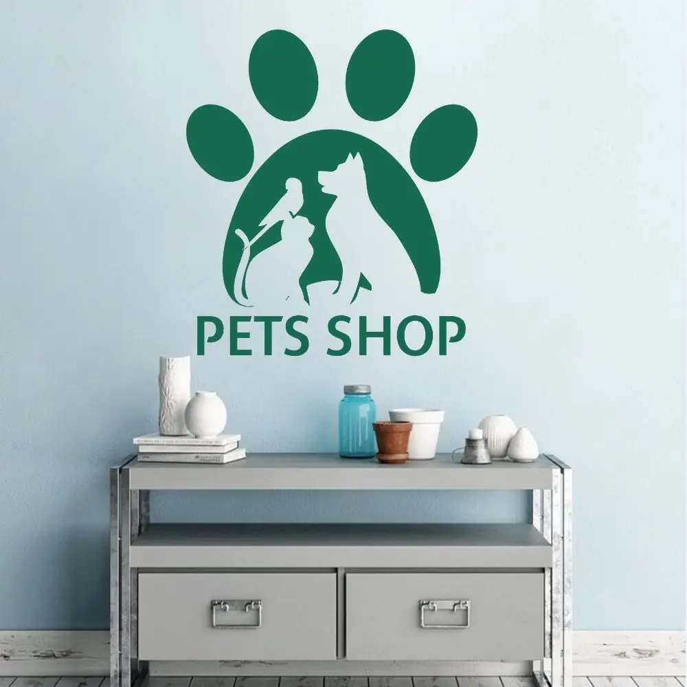 Наклейка на стену в виде лапы для домашних животных A001885 | Дом и сад