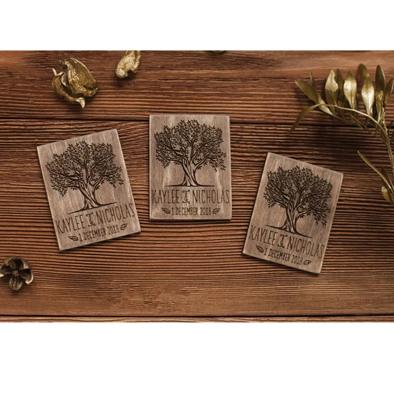 Деревенский деревянный магнит на холодильник настраиваемый дерево сохраняющий