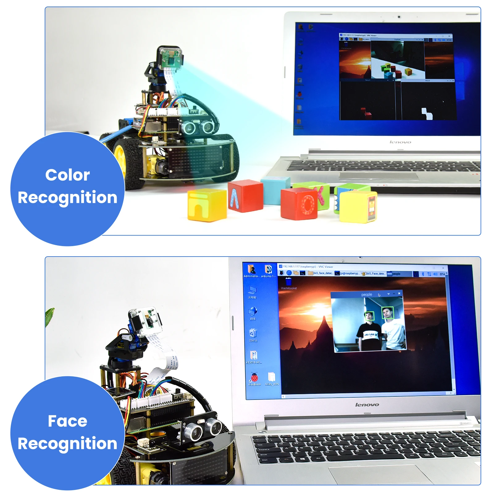 Keyestudio Raspberry Pi 4B Robot Car + модуль камеры 5 мегапикселей программирование Python для (без