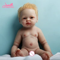 cosdoll 49 cm solid platinum silicone baby boy silicone reborn baby dolls 3 25 kg lifelike baby doll