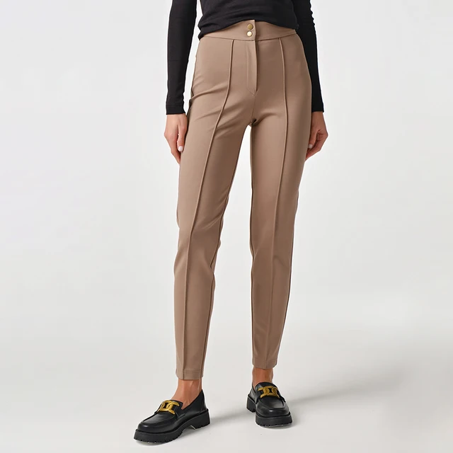 трикотажные брюки со стрелкой. прямые брюки свободного кроя. трикотажные брюки со стрелками. летние брюки из ткани милано. серые брюки ruxara.