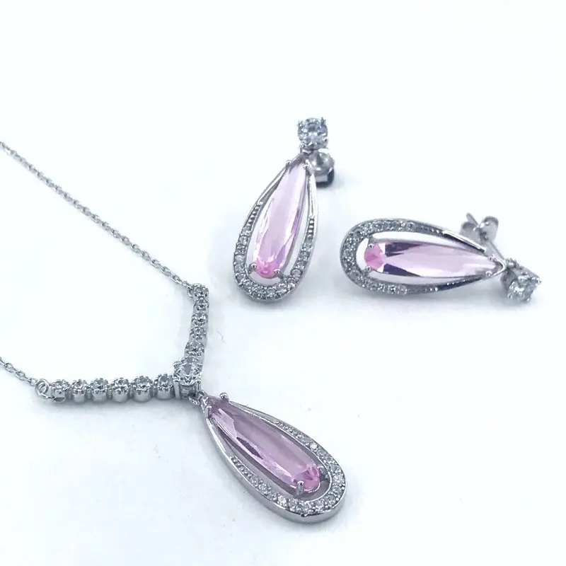 

Diamond Montür Pink Quartz Anturaj Silver Set Suit