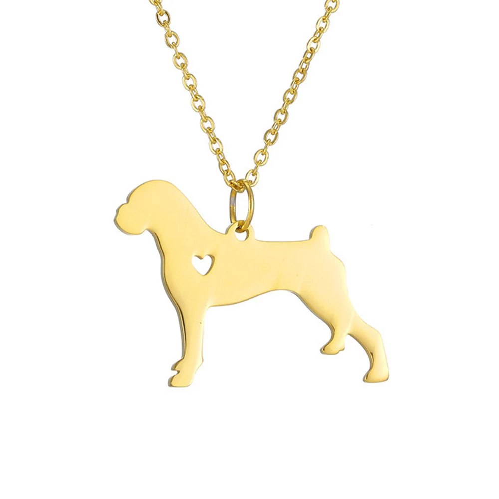 

Harong Cute Puppy Dog Necklace Gold Silver Plated Stainless Steel Animal Pendant Clavicle Chain Simple Fashion Jewelry Girl Gift