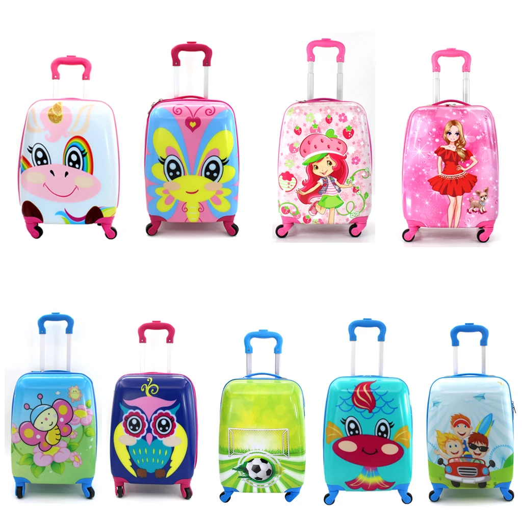 Children's Cartoon Cartoon Rigid Suitcase trolley Child Printed Cabin 4 Wheels