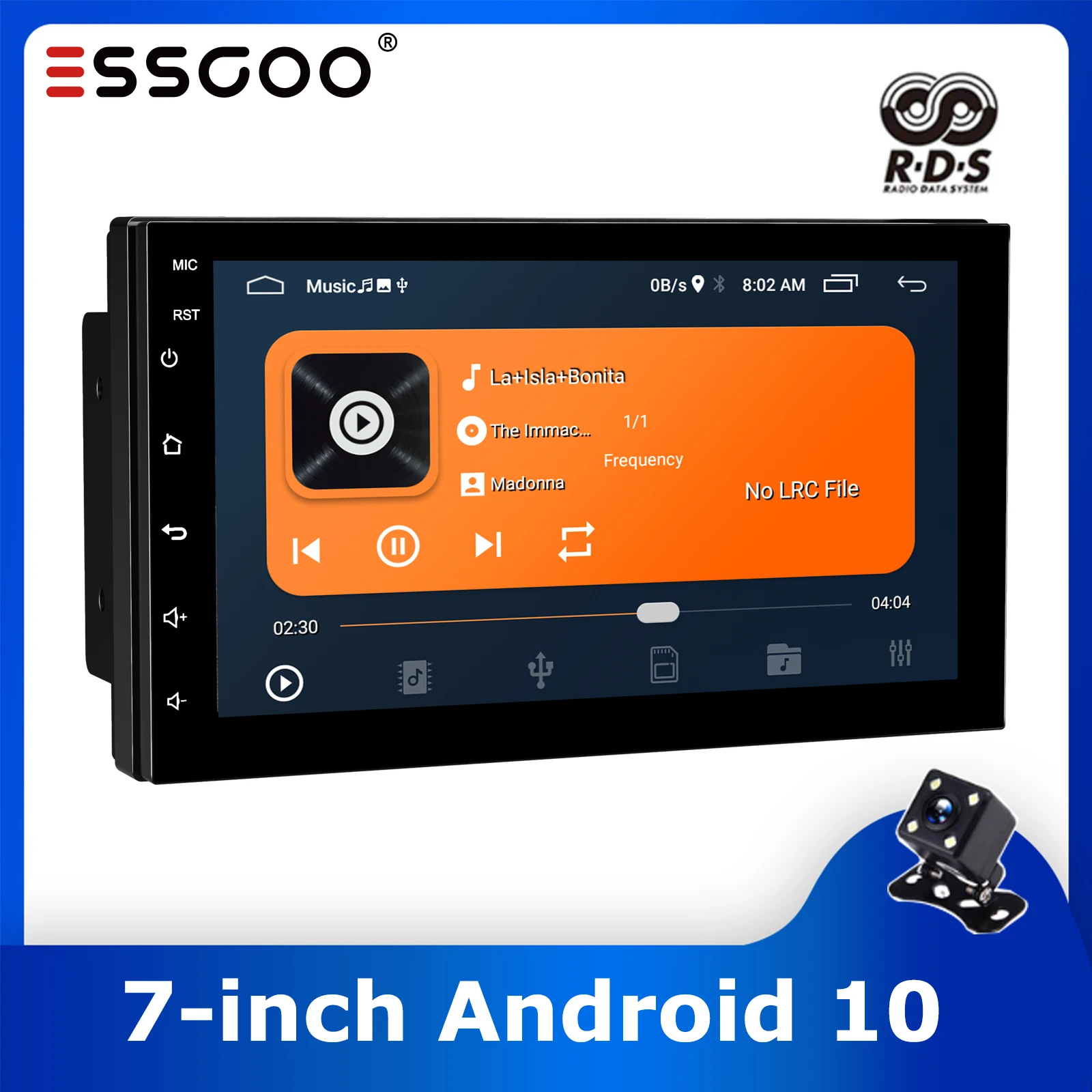 $88.79 ESSGOO Android 10 Car Radio Stereo 2 Din 7 inch Autoradio RDS Gps Navigation Multimedia Player For Nissan Toyota Hyundai Kia