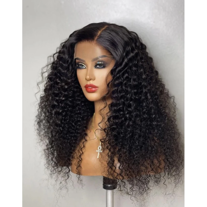 

Black Synthetic Lace Front Wig Soft Kinky Curly Wig Synthetic Wigs for Black Women Heat Resistant Fiber Hair Party Wig Daily Wig