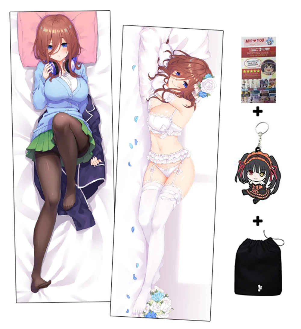 ADP19003-1 Hobby Express аниме Dakimakura японское обнимающее тело Наволочки Чехол Quintuplets Miku Yotsuba Nino Itsuki Nakano - Цвет: ADP19003-1