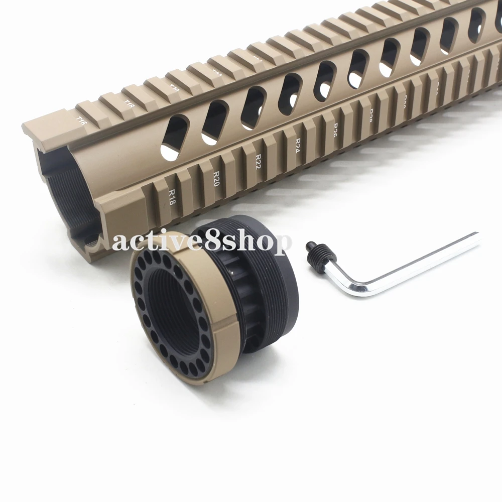 Тактическая плавучая направляющая 10 дюймов черная/коричневая с четырьмя