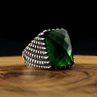 Мужское кольцо с натуральным цирконием, ювелирное изделие ручной работы из серебра 925 пробы, оникс Aqeq, винтажный подарок, аксессуар всех размеров