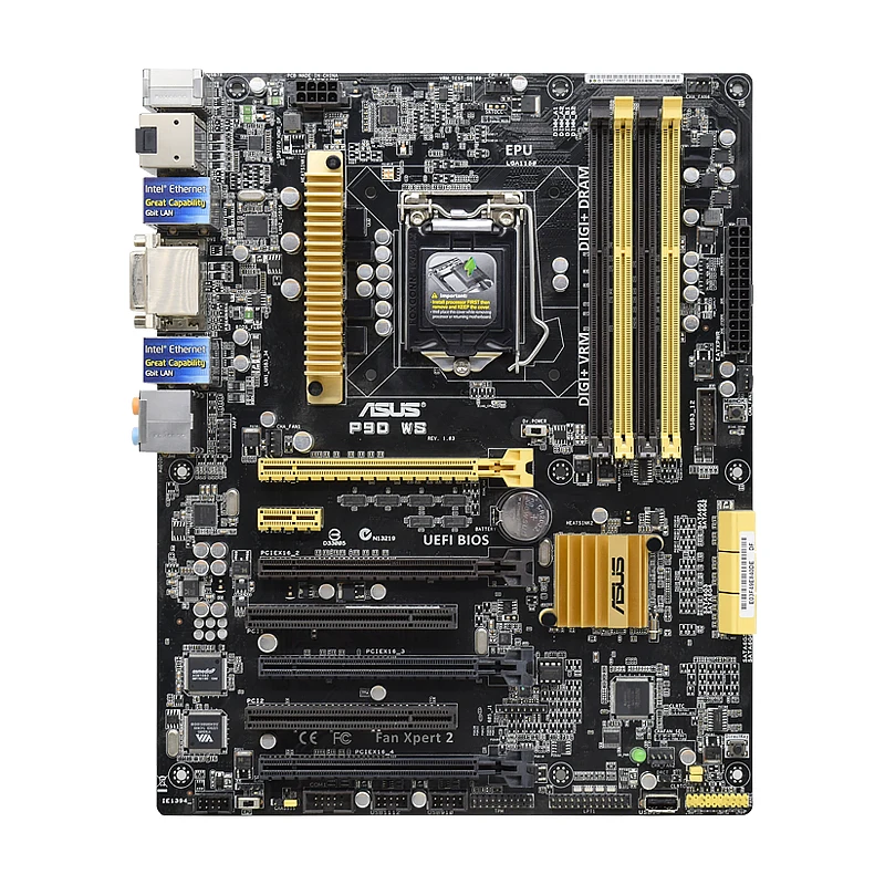 ASUS P9D WS 1150 Материнская плата DDR3 32ГБ USB3.0 SATA III HDMI для процессоров Core i3-4150T i5-4440 на.