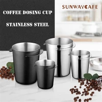 58mm 51mm 53mm coffee dosing cup sniffing mug for espresso machine stainless steel coffee powder cup feeder drop shipping