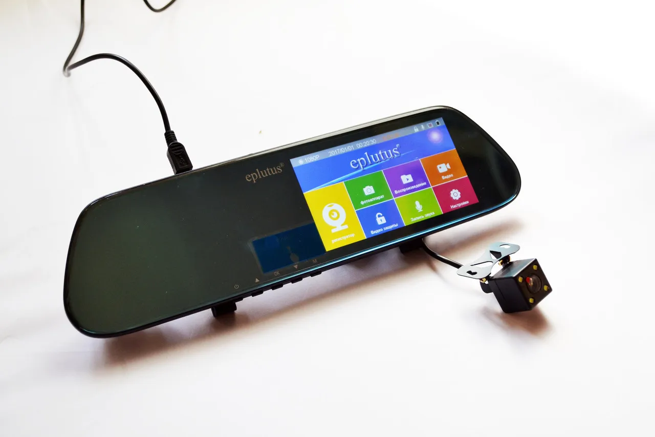 Видеорегистратор-зеркало с 2-я камерами Eplutus D08 | Автомобили и мотоциклы